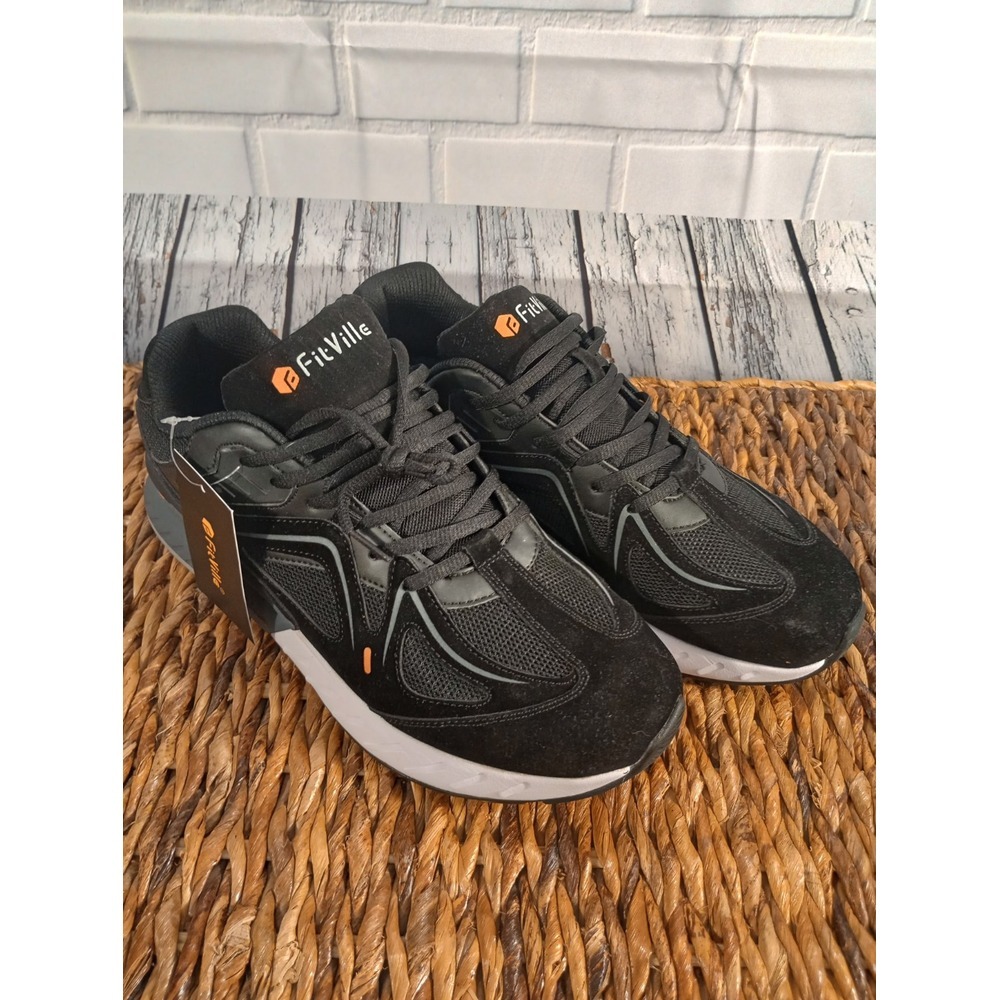 NWT- FitVille Rebound Core V1 Extra Wide Walking Flat Feet Shoes Men's 11.5W
